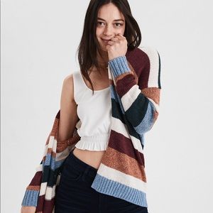 Multi color open cardigan